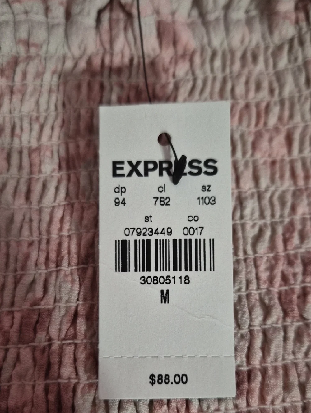 Express Pink Floral Off-Shoulder Ruffled Dress - Picture 2 of 5